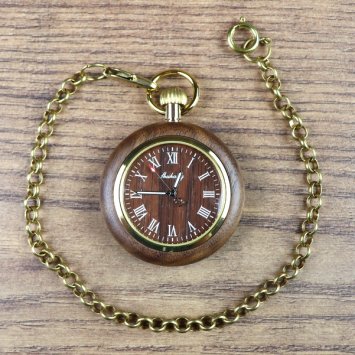 Preview: Pocket watch with wooden body